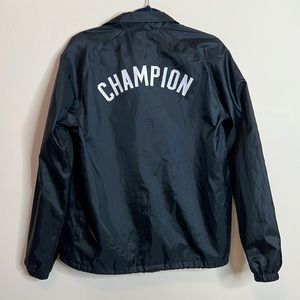 Champion Dark Navy Mens Classic Coaches Windbreaker Jacket NWOT